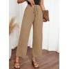 image:imageAcelitt Women Casual Elastic Waist Pants with Pockets SXXLZ Khaki