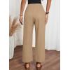 image:imageAcelitt Women Casual Elastic Waist Pants with Pockets SXXLZ Khaki