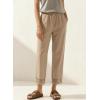 image:imageAcelitt Women Drawstring Elastic Waist Pants with Pockets SXXLBeige