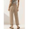 image:imageAcelitt Women Drawstring Elastic Waist Pants with Pockets SXXLBeige