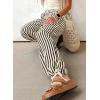 image:imageAcelitt Women Drawstring Elastic Waist Striped Pants with Pockets SXXLBlack