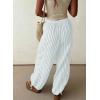image:imageAcelitt Women Drawstring Elastic Waist Striped Pants with Pockets SXXLSky Blue
