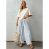 image:imageAcelitt Women Drawstring Elastic Waist Striped Pants with Pockets SXXLSky Blue