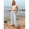 image:imageAcelitt Women Drawstring Elastic Waist Striped Pants with Pockets SXXLSky Blue