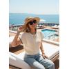 image:imageAcelitt Womens Sweater Vest Crew Neck Cap Short Sleeve Casual Loose Fit Knit Pullover Tops Oversized Sleeveless Tank TopBlack