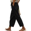 image:imageAcelitt Women Casual Elastic Waist Pants with Pockets SXXLZ Black