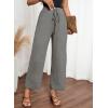 image:imageAcelitt Women Casual Lightweight Drawstring Elastic Waist Pants with Pockets SXXLZ Gray