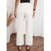image:imageAcelitt Women Casual Lightweight Drawstring Elastic Waist Pants with Pockets SXXLZ White