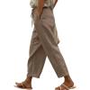 image:imageAcelitt Women Casual Lightweight Drawstring Elastic Waist Pants with Pockets SXXLZ Khaki