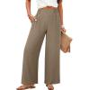 image:imageAcelitt Womens Linen Pants Casual Loose Wide Leg Palazzo Pants with Pockets Flowy Beach TrousersDune