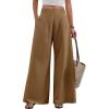image:imageAcelitt Womens Linen Pants Casual Loose Wide Leg Palazzo Pants with Pockets Flowy Beach TrousersThai Curry