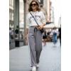 image:imageAcelitt Womens Track Pants Loose Wide Leg Jogging Sweatpants Side Striped Color Blocked Sport Pants Athletic RuningChestnut