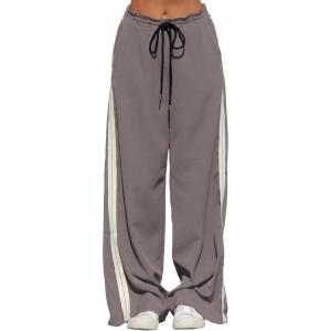 image:imageAcelitt Womens Track Pants Loose Wide Leg Jogging Sweatpants Side Striped Color Blocked Sport Pants Athletic RuningMedium Grey