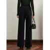 image:imageAcelitt Womens Velvet Pants Casual Elastic Waist Straight Leg Stretchy Loose Long Pant with Pockets Fall Outfits for WomenBlack