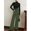 image:imageAcelitt Womens Velvet Pants Casual Elastic Waist Straight Leg Stretchy Loose Long Pant with Pockets Fall Outfits for WomenFour Leaf Clover