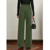 image:imageAcelitt Womens Velvet Pants Casual Elastic Waist Straight Leg Stretchy Loose Long Pant with Pockets Fall Outfits for WomenFour Leaf Clover