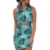 image:imageAcelitt Womens 2026 Summer Sleeveless Tank Dresses Cut Out Twist Bodycon Wrap Party Evening Mini DressCc GreenBlack
