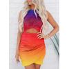 image:imageAcelitt Womens 2026 Summer Sleeveless Tank Dresses Cut Out Twist Bodycon Wrap Party Evening Mini DressMulticolor02