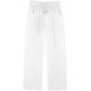 image:imageAcelitt Womens Linen Pants Drawstring Elastic Waist Casual Wide Leg Pants Beach Trousers with Pockets01white