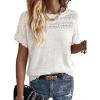image:imageAcelitt Womens Short Sleeve Knit Sweater Tops SXXLWhite