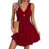 image:imageAcelitt Womens Casual Summer Sleeveless Dress SXXLRed