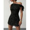 image:imageAcelitt Womens Summer Floral Off Shoulder DressSXXLBlack