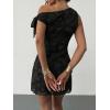 image:imageAcelitt Womens Summer Floral Off Shoulder DressSXXLBlack