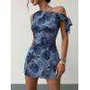image:imageAcelitt Womens Summer Floral Off Shoulder DressSXXLBlue