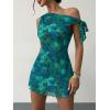image:imageAcelitt Womens Summer Floral Off Shoulder DressSXXLGreen