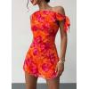 image:imageAcelitt Womens Summer Floral Off Shoulder DressSXXLOrange