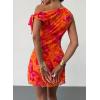 image:imageAcelitt Womens Summer Floral Off Shoulder DressSXXLOrange