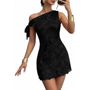 image:imageAcelitt Womens Summer Floral Off Shoulder DressSXXLBlack