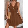 image:imageAcelitt Womens Casual Summer Sleeveless Dress SXXLBrown