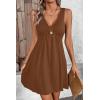 image:imageAcelitt Womens Casual Summer Sleeveless Dress SXXLBrown