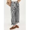 image:imageAcelitt Women Checkered Pants with Pockets SXXLBlack