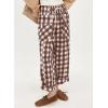 image:imageAcelitt Women Checkered Pants with Pockets SXXLBrown