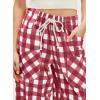 image:imageAcelitt Women Checkered Pants with Pockets SXXLRed