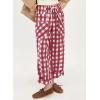 image:imageAcelitt Women Checkered Pants with Pockets SXXLRed