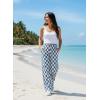 image:imageAcelitt Womens Casual Checkered Pants Elastic Waist Comfy Loose Wide Leg Pants with PocketsZchestnut