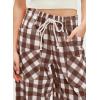 image:imageAcelitt Women Checkered Pants with Pockets SXXLT Checker Brown