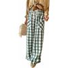 image:imageAcelitt Women Checkered Pants with Pockets SXXLT Checker Green