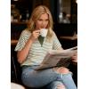 image:imageAcelitt Womens Short Sleeve Knit Tops 2025 Trendy Crewneck Striped T Shirts Casual Summer Blouses OutfitsV Green
