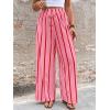 image:imageAcelitt Women Casual Drawstring Elastic Waist Striped Wide Leg Pants with Pockets SXXLStripes Rose