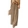 image:imageAcelitt Women Casual Drawstring Elastic Waist Striped Wide Leg Pants with Pockets SXXLStripes Beige