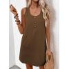 image:imageAcelitt Womens Casual Sleeveless Dress with Pockets SXXLBrown