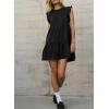 image:imageAcelitt Womens Summer Dresses 2026 Beach Casual Deep V Neck Loose Sundress Short Sleeve Mini DressYblack