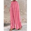 image:imageAcelitt Women Casual Drawstring Elastic Waist Striped Wide Leg Pants with Pockets SXXLStripe Rose