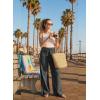 image:imageAcelitt Women Casual Drawstring Elastic Waist Loose Wide Leg Striped Pants with Pockets SXXLT Black