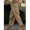 image:imageAcelitt Women Casual Lightweight Drawstring Elastic Waist Pants with Pockets SXXLBeige