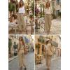 image:imageAcelitt Women Casual Lightweight Drawstring Elastic Waist Pants with Pockets SXXLBeige